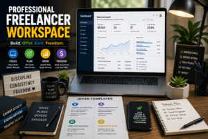 Online business offer templates workspace for freelancers and bloggers in 2026