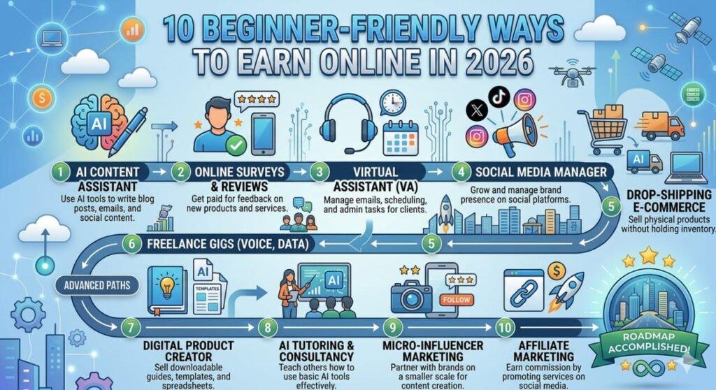 Ways to earn online in 2026 for beginners
