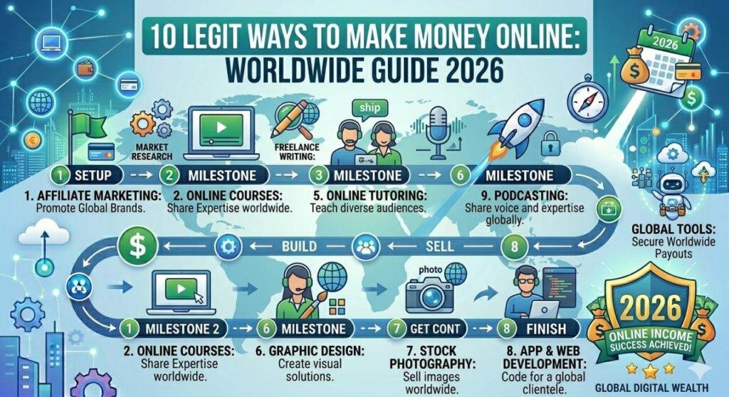 10 legit ways to make money online worldwide 2026 guide