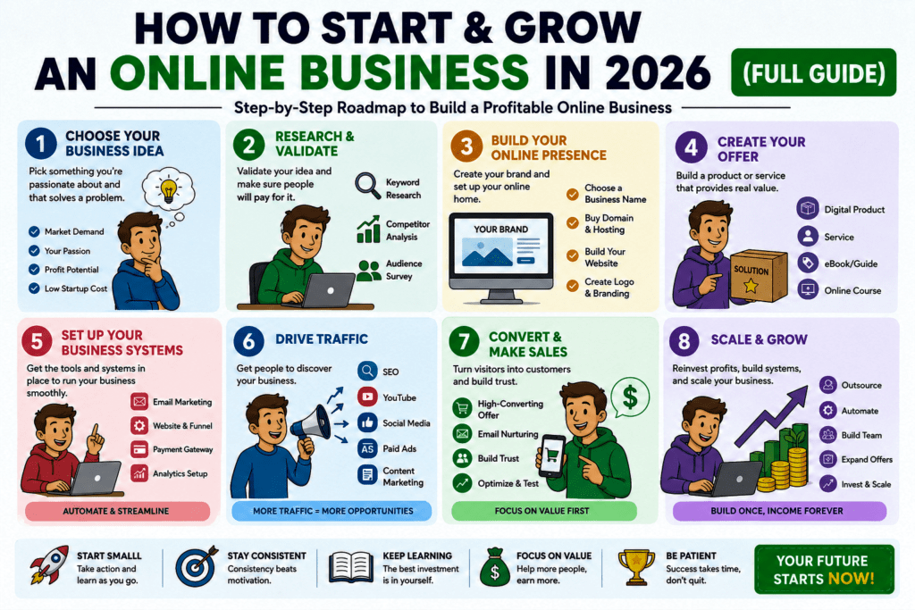 start online business 2026 beginner guide