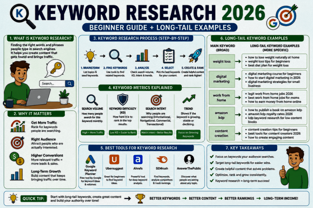 Keyword research for beginners using SEO tools and Google search analytics in 2026
