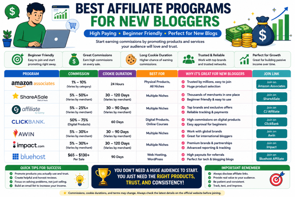 Best Affiliate Programs for New Bloggers