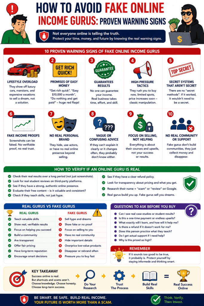 How to Avoid Fake Online Income Gurus
