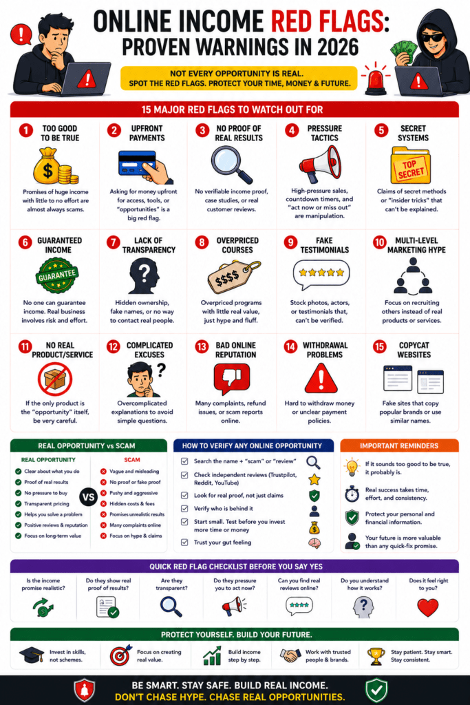 Online Income Red Flags