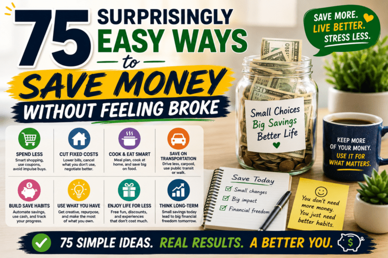 75 Surprisingly Easy Ways to Save Money Without Feeling Broke