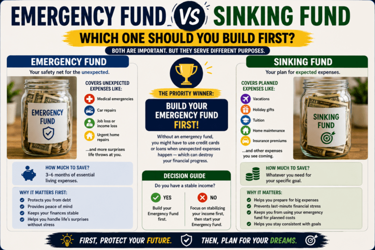 Emergency Fund vs Sinking Fund: Which One Should You Build First?