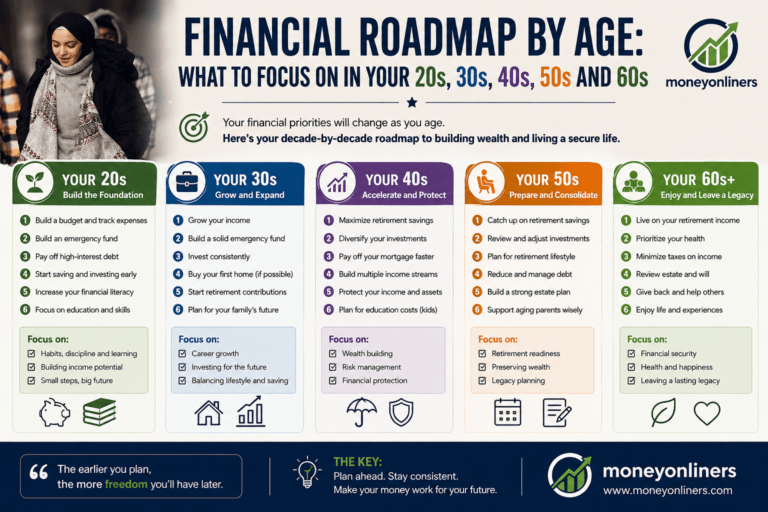 Financial Roadmap by Age: What to Focus on in Your 20s, 30s, 40s, 50s and 60s