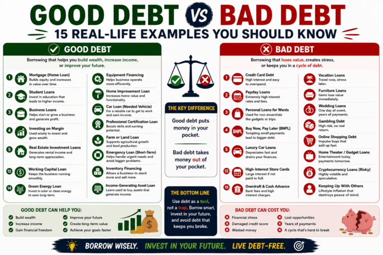 Good Debt vs Bad Debt: 15 Real-Life Examples You Should Know