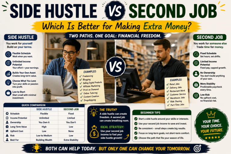 Side Hustle vs Second Job: Which Is Better for Making Extra Money?