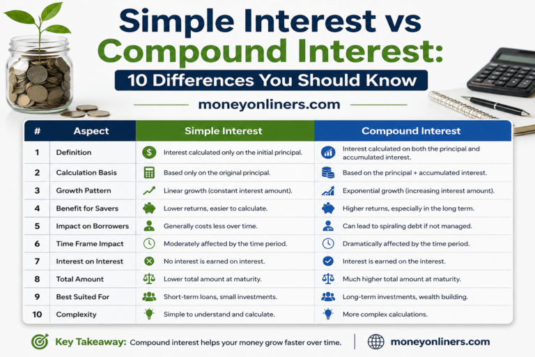 Simple Interest vs Compound Interest: 10 Differences You Should Know