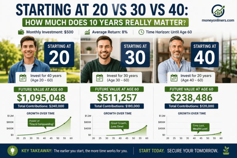 Starting at 20 vs 30 vs 40: How Much Does 10 Years Really Matter?